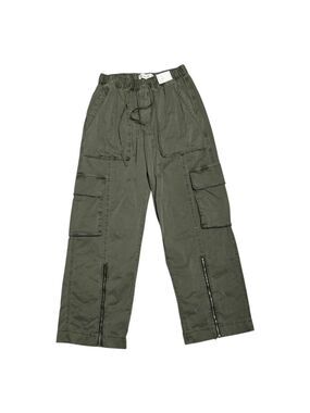 ABERCROMBIE & FITCH High Rise BAGGY Army Green Cargo Wide Leg Pants NWT Womens S